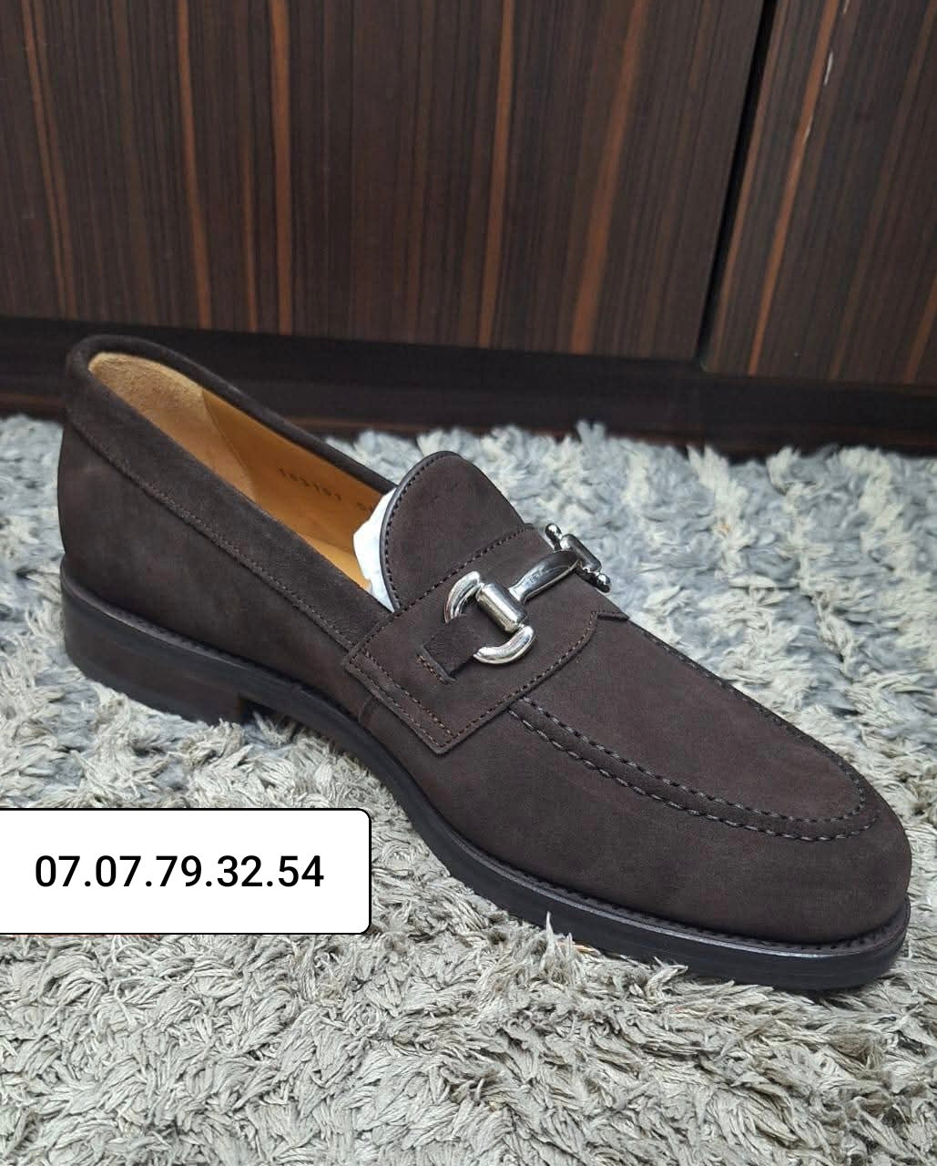 Mocassin matière en cuir
