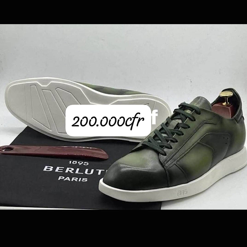 B£RLUTI matière en cuir semelles gomme