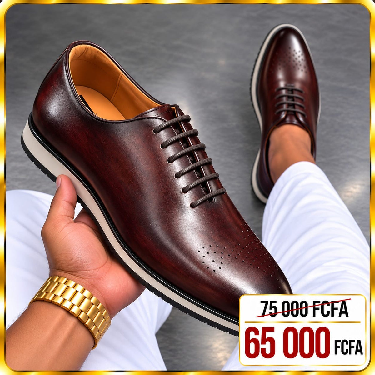 Soulier matière en cuir