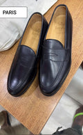 Mocassin matière en cuir