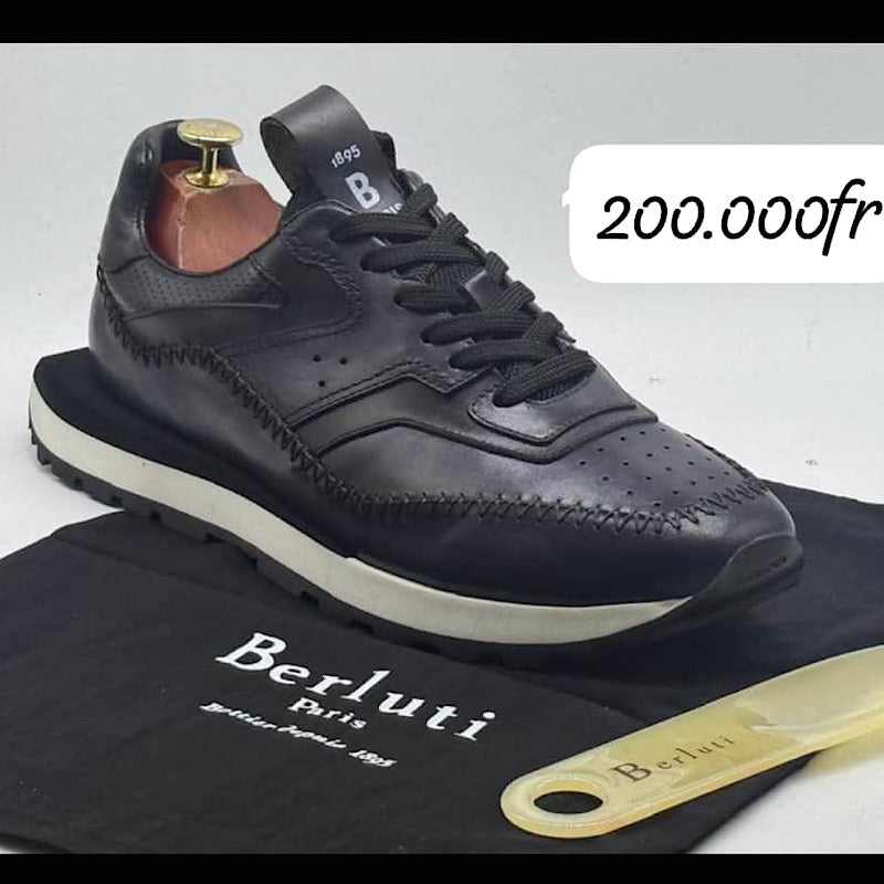 B£RLUTI matière en cuir semelle gomme