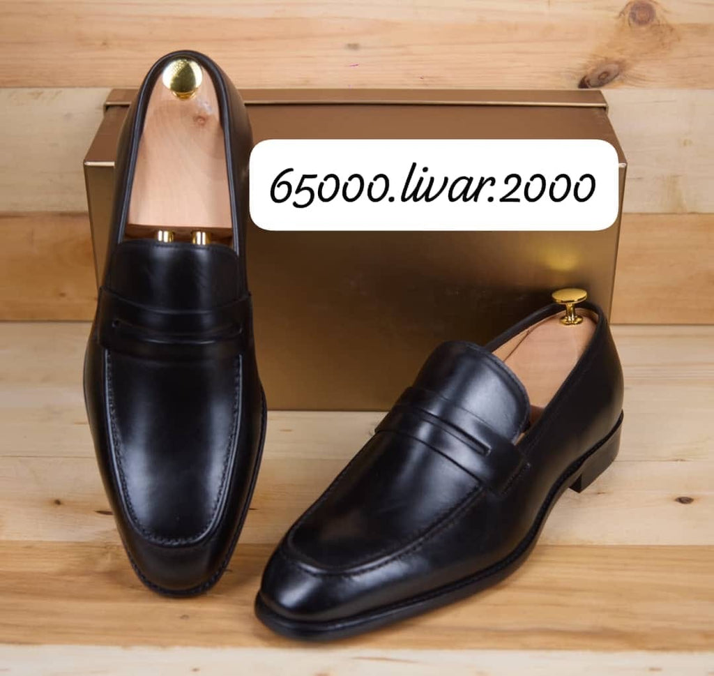 Mocassin matière en cuir