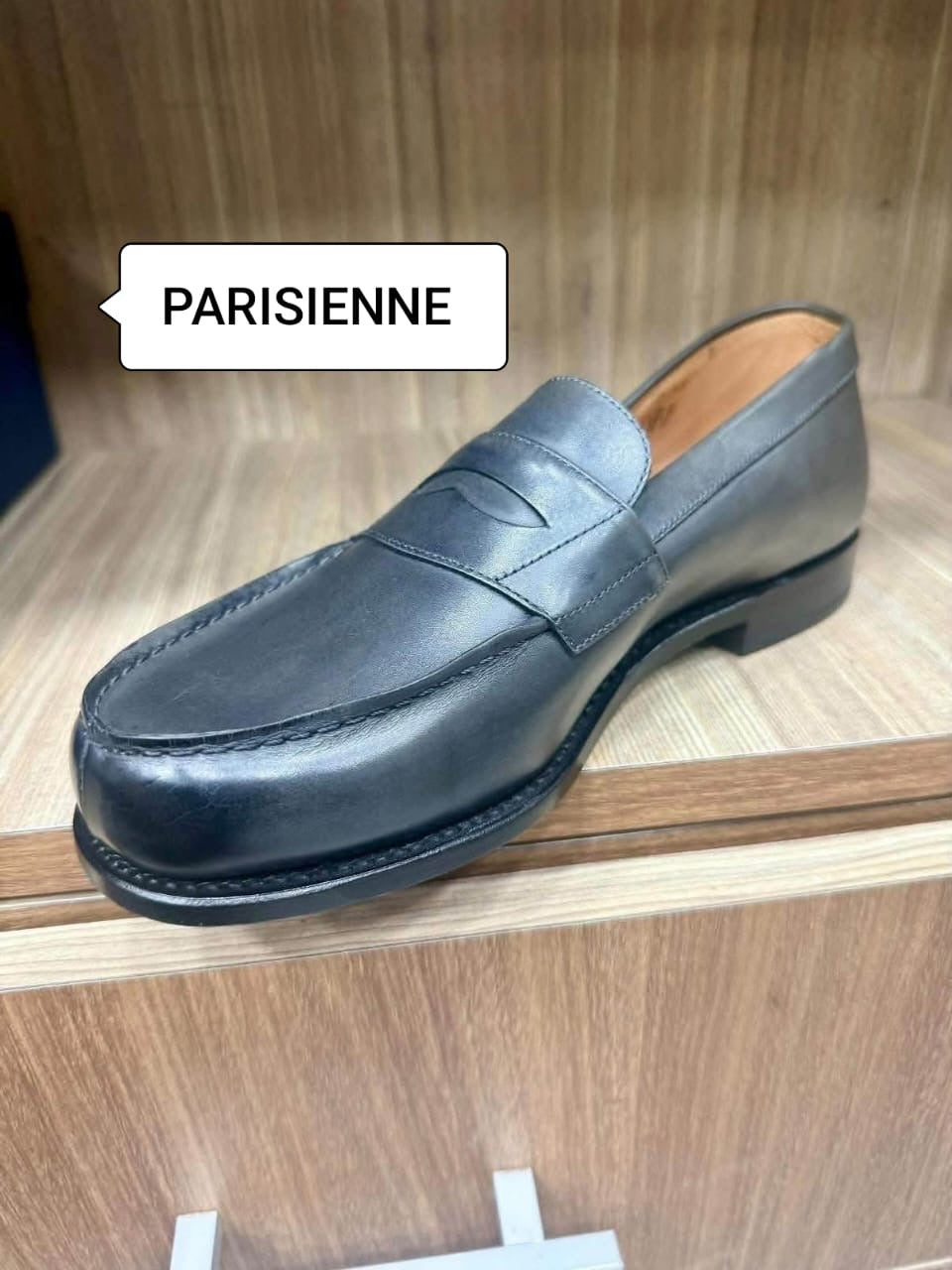 Mocassin matière en cuir