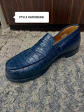 Mocassin matière en cuir