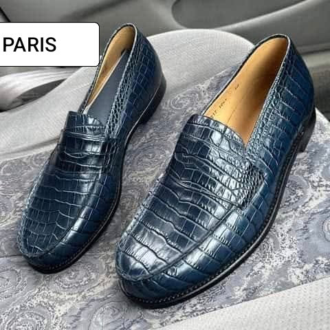 Mocassin matière en cuir