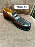 Mocassin matière en cuir