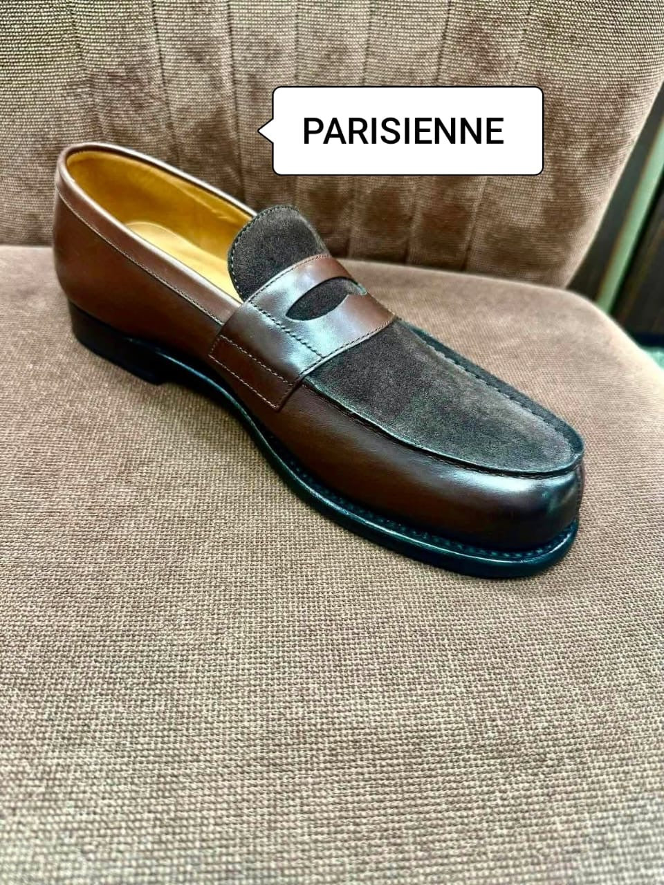 Mocassin matière en cuir
