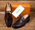 Mocassin matière en cuir