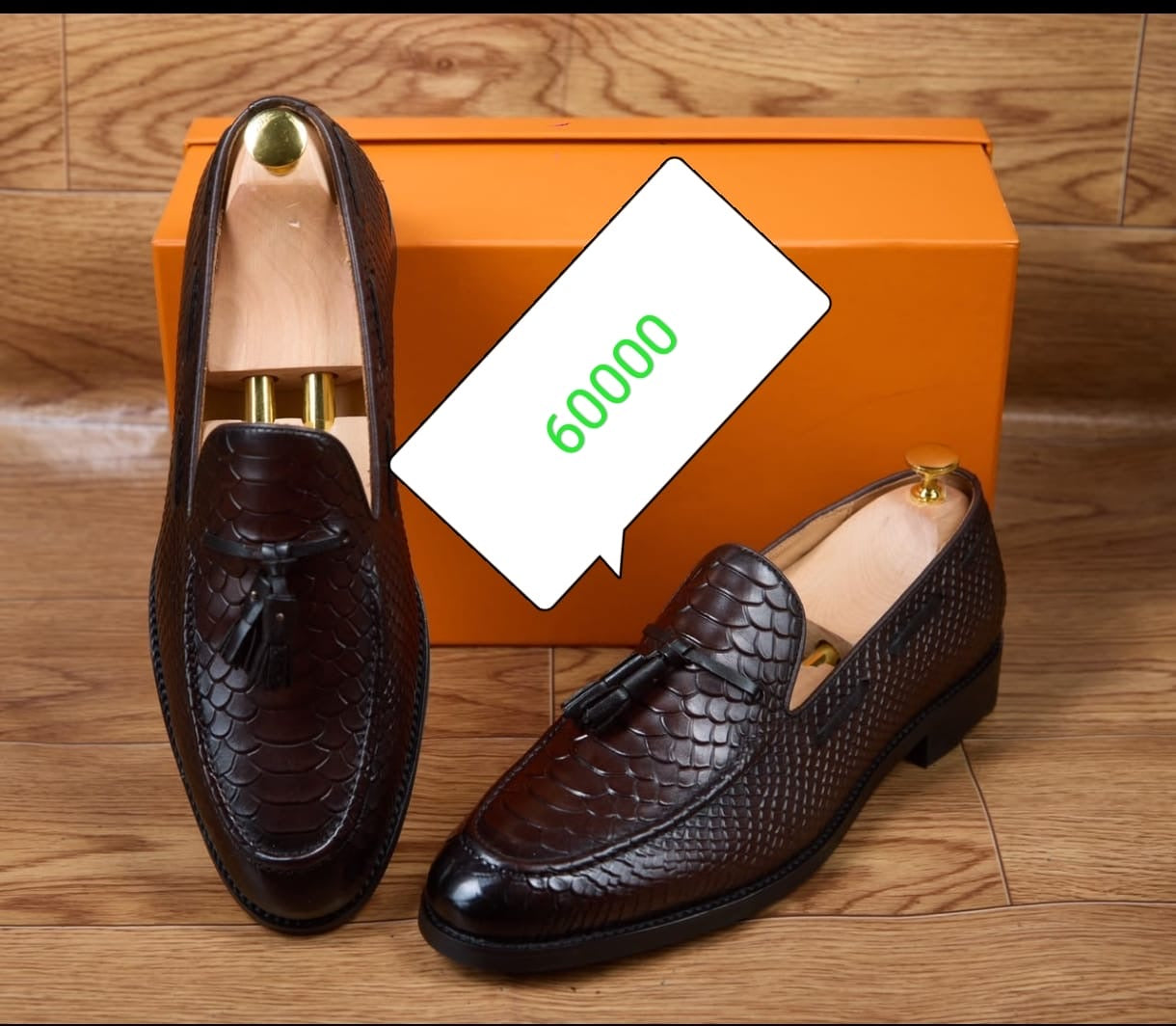 Mocassin matière en cuir