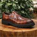 Soulier matière en cuir semelle gomme