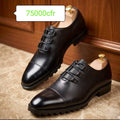 Soulier matière en cuir semelle gomme