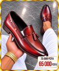 Mocassin matière en cuir