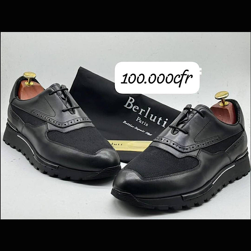 BERLUT! matière en cuir semelle gomme