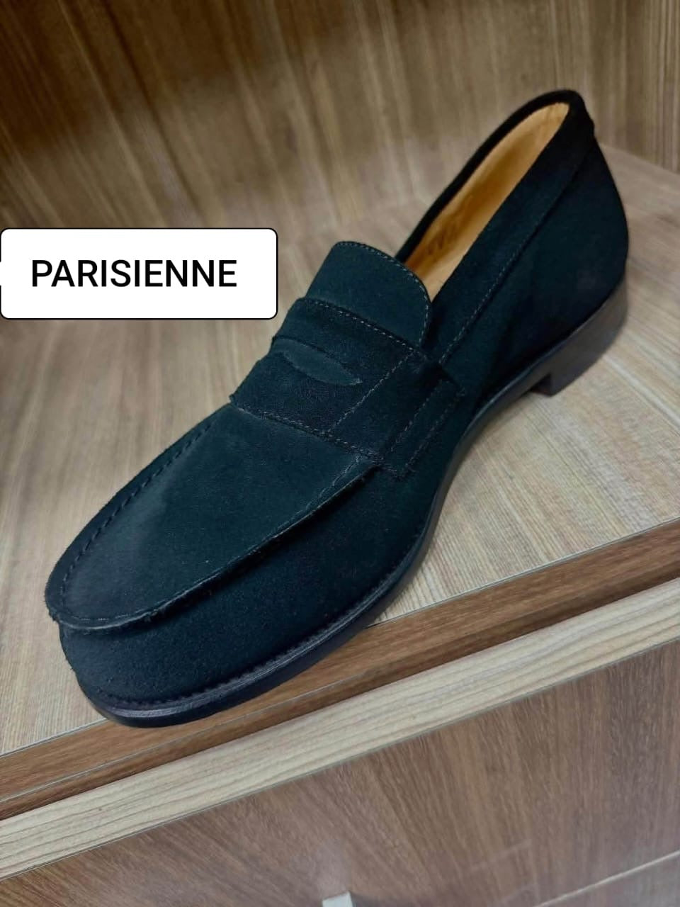 Mocassin matière en cuir