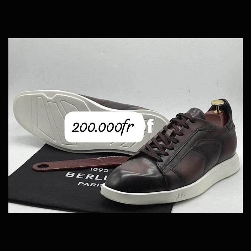B£RLUTI matière en cuir semelles gomme