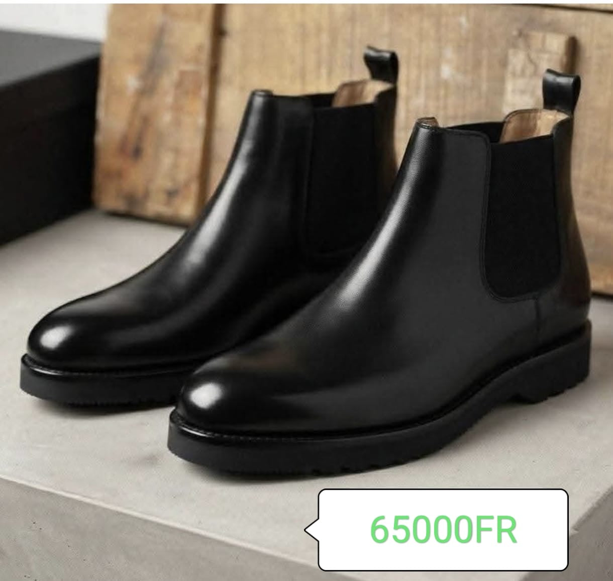 Soulier matière en cuir
