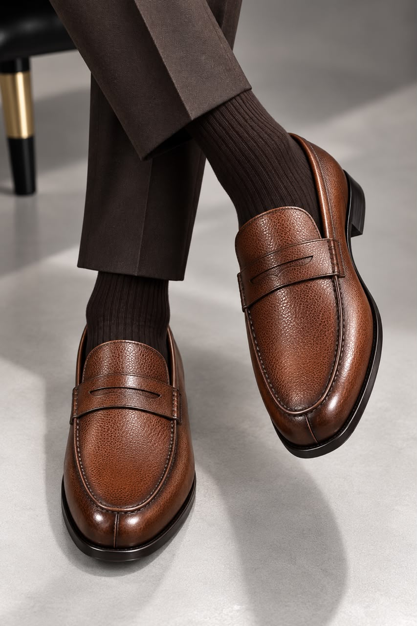 Mocassins Italienne matière cuir