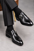 Soulier italien en boucle matière cuir