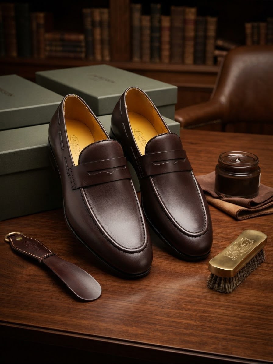 Mocassins Italienne matière cuir