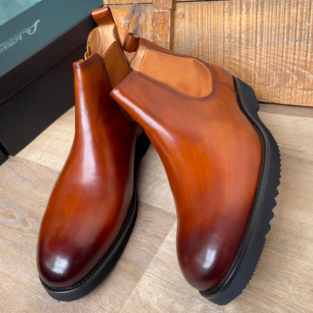 SOULiER bouten gaine matière cuir semelle gomme