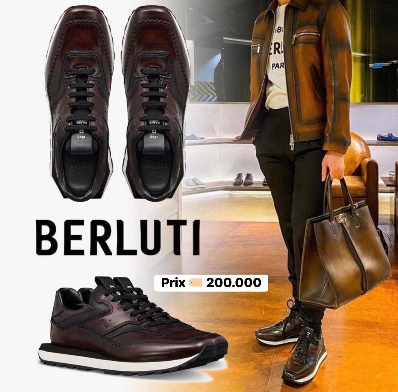 BERLUT PARISIENNE MATIÈRE CUIR SAMELLE GOMME