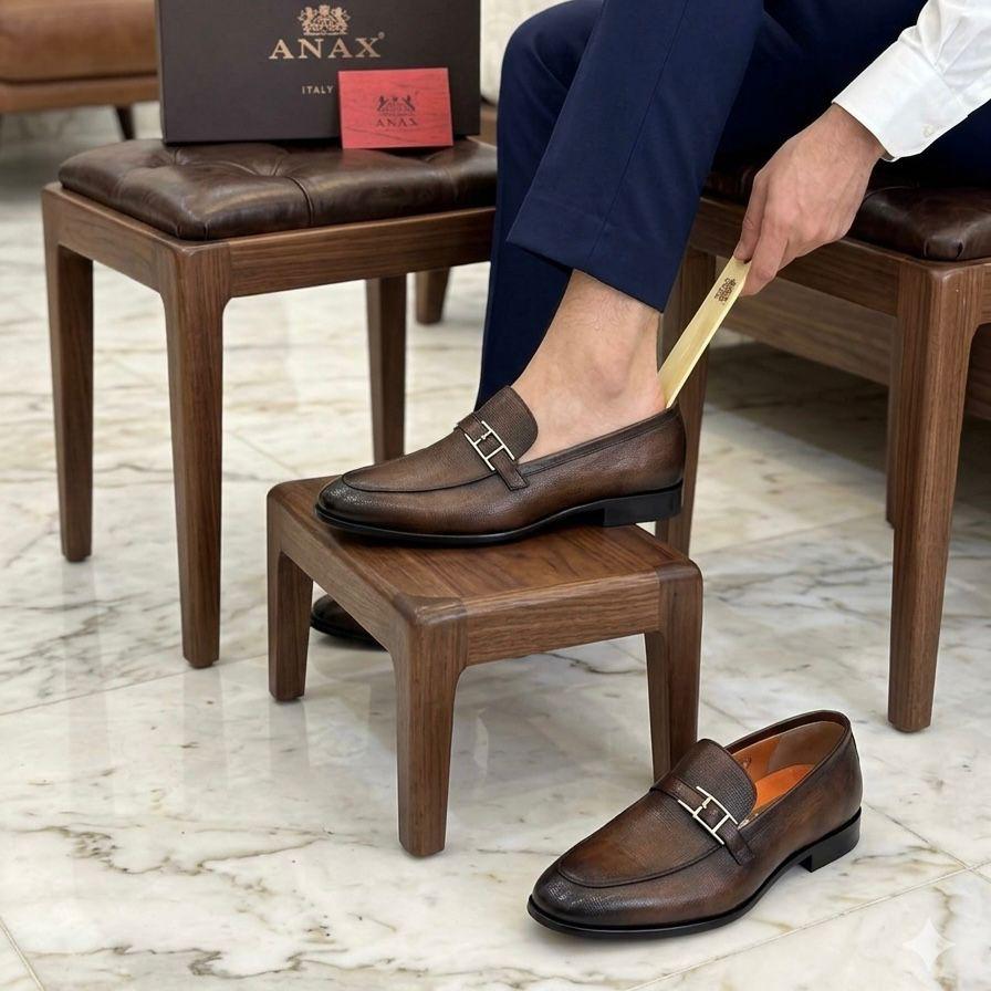 MOCASSINS ANAX Lamarque Italienne matière cuir