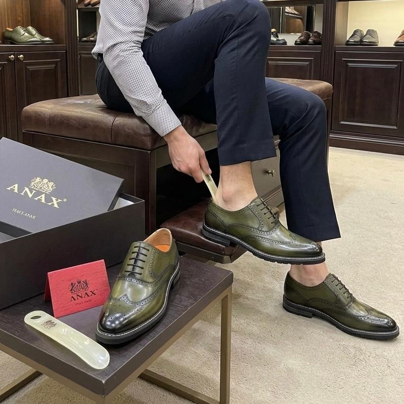 ANAX Lamarque Italienne matière cuir semelle gomme